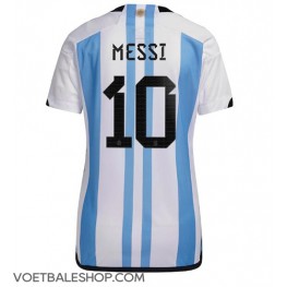 Argentinië Lionel Messi #10 Thuis tenue Dames WK 2022 Korte Mouw
