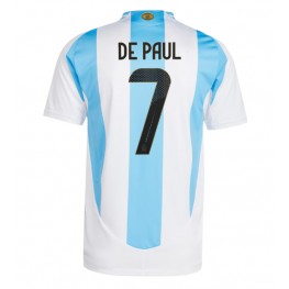 Argentinië Rodrigo De Paul #7 Thuis tenue Copa America 2024 Korte Mouw