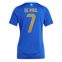 Argentinië Rodrigo De Paul #7 Uit tenue Dames Copa America 2024 Korte Mouw