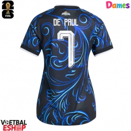 Argentinië Rodrigo De Paul #7 Uit tenue Dames WK 2026 Korte Mouw