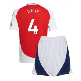 Arsenal Ben White #4 Thuis tenue Kids 2024-25 Korte Mouw (+ Korte broeken)
