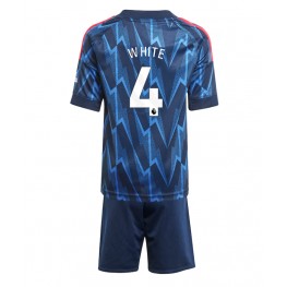 Arsenal Ben White #4 Uit tenue Kids 2025-26 Korte Mouw (+ Korte broeken)