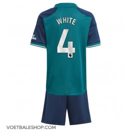 Arsenal Benjamin White #4 Derde tenue Kids 2023-24 Korte Mouw (+ Korte broeken)
