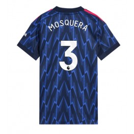 Arsenal Cristhian Mosquera #3 Uit tenue Dames 2025-26 Korte Mouw