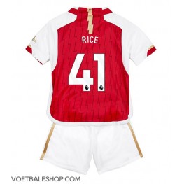 Arsenal Declan Rice #41 Thuis tenue Kids 2023-24 Korte Mouw (+ Korte broeken)