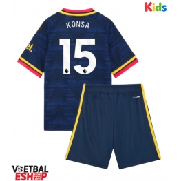 Arsenal Ezri Konsa #15 Uit tenue Kids 2026-27 Korte Mouw (+ Korte broeken)