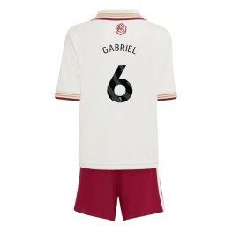 Arsenal Gabriel Magalhaes #6 Derde tenue Kids 2025-26 Korte Mouw (+ Korte broeken)