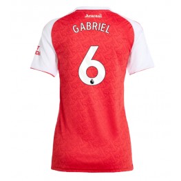 Arsenal Gabriel Magalhaes #6 Thuis tenue Dames 2025-26 Korte Mouw Arsenal Gabriel Magalhaes #6 Thuis tenue Dames 2025-26 Korte Mouw