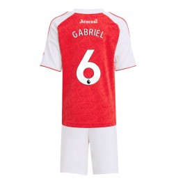 Arsenal Gabriel Magalhaes #6 Thuis tenue Kids 2025-26 Korte Mouw (+ Korte broeken)