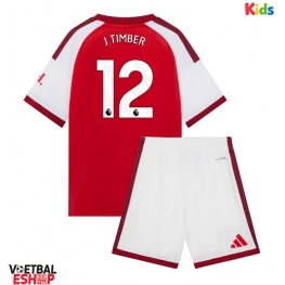 Arsenal Jurrien Timber #12 Thuis tenue Kids 2026-27 Korte Mouw (+ Korte broeken)