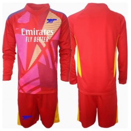 Arsenal Keeper Uit tenue Kids 2024-25 Lange Mouw (+ Korte broeken)