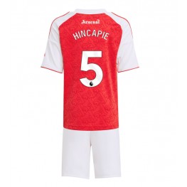 Arsenal Piero Hincapie #5 Thuis tenue Kids 2025-26 Korte Mouw (+ Korte broeken)