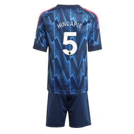 Arsenal Piero Hincapie #5 Uit tenue Kids 2025-26 Korte Mouw (+ Korte broeken)