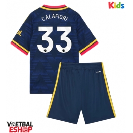 Arsenal Riccardo Calafiori #33 Uit tenue Kids 2026-27 Korte Mouw (+ Korte broeken)
