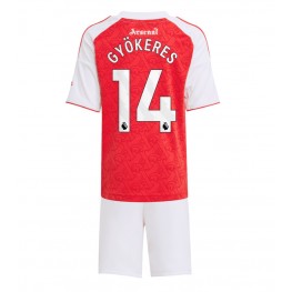 Arsenal Viktor Gyokeres #14 Thuis tenue Kids 2025-26 Korte Mouw (+ Korte broeken)