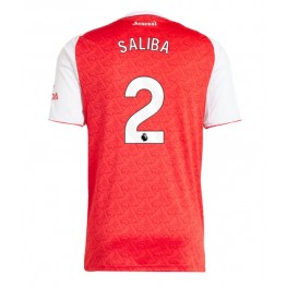 Arsenal William Saliba #2 Thuis tenue 2025-26 Korte Mouw