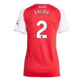 Arsenal William Saliba #2 Thuis tenue Dames 2025-26 Korte Mouw