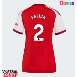Arsenal William Saliba #2 Thuis tenue Dames 2026-27 Korte Mouw