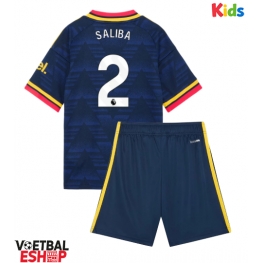 Arsenal William Saliba #2 Uit tenue Kids 2026-27 Korte Mouw (+ Korte broeken)