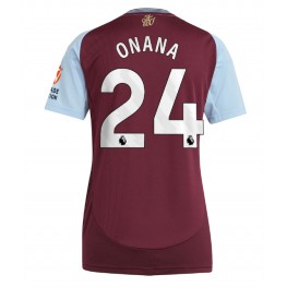 Aston Villa Amadou Onana #24 Thuis tenue Dames 2024-25 Korte Mouw