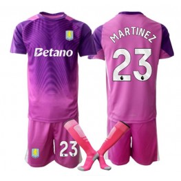Aston Villa Emiliano Martinez #23 Keeper Derde tenue Kids 2025-26 Korte Mouw (+ Korte broeken) Aston Villa Emiliano Martinez #23 Keeper Derde tenue Kids 2025-26 Korte Mouw (+ Korte broeken)
