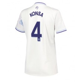 Aston Villa Ezri Konsa #4 Derde tenue Dames 2025-26 Korte Mouw