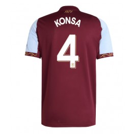 Aston Villa Ezri Konsa #4 Thuis tenue 2025-26 Korte Mouw