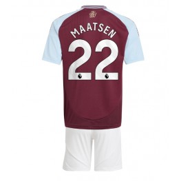 Aston Villa Ian Maatsen #22 Thuis tenue Kids 2024-25 Korte Mouw (+ Korte broeken)