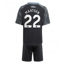 Aston Villa Ian Maatsen #22 Uit tenue Kids 2025-26 Korte Mouw (+ Korte broeken)