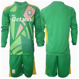 Aston Villa Keeper Thuis tenue Kids 2024-25 Lange Mouw (+ Korte broeken)