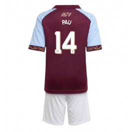 Aston Villa Pau Torres #14 Thuis tenue Kids 2025-26 Korte Mouw (+ Korte broeken)
