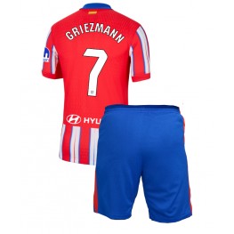 Atletico Madrid Antoine Griezmann #7 Thuis tenue Kids 2024-25 Korte Mouw (+ Korte broeken)