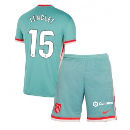 Atletico Madrid Clement Lenglet #15 Uit tenue Kids 2024-25 Korte Mouw (+ Korte broeken)