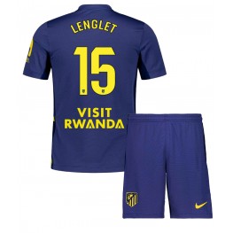 Atletico Madrid Clement Lenglet #15 Uit tenue Kids 2025-26 Korte Mouw (+ Korte broeken)