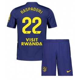 Atletico Madrid Giacomo Raspadori #22 Uit tenue Kids 2025-26 Korte Mouw (+ Korte broeken)