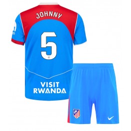 Atletico Madrid Johnny Cardoso #5 Derde tenue Kids 2025-26 Korte Mouw (+ Korte broeken)