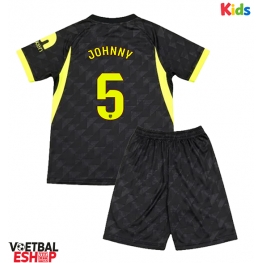 Atletico Madrid Johnny Cardoso #5 Uit tenue Kids 2026-27 Korte Mouw (+ Korte broeken)