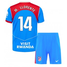 Atletico Madrid Marcos Llorente #14 Derde tenue Kids 2025-26 Korte Mouw (+ Korte broeken)