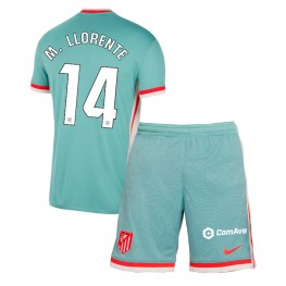 Atletico Madrid Marcos Llorente #14 Uit tenue Kids 2024-25 Korte Mouw (+ Korte broeken)