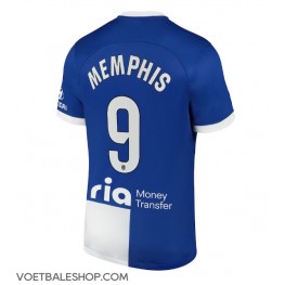 Atletico Madrid Memphis Depay #9 Uit tenue 2023-24 Korte Mouw