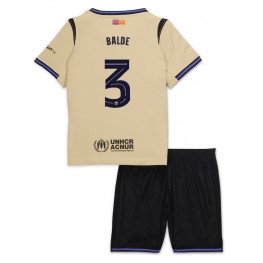 Barcelona Alejandro Balde #3 Uit tenue Kids 2025-26 Korte Mouw (+ Korte broeken)