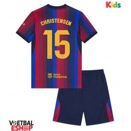 Barcelona Andreas Christensen #15 Thuis tenue Kids 2026-27 Korte Mouw (+ Korte broeken)