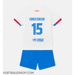 Barcelona Andreas Christensen #15 Uit tenue Kids 2023-24 Korte Mouw (+ Korte broeken)