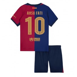 Barcelona Ansu Fati #10 Thuis tenue Kids 2024-25 Korte Mouw (+ Korte broeken)