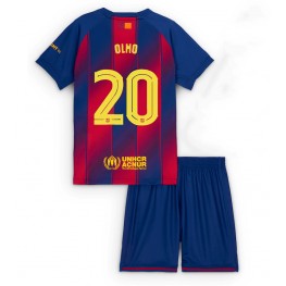 Barcelona Dani Olmo #20 Thuis tenue Kids 2025-26 Korte Mouw (+ Korte broeken)
