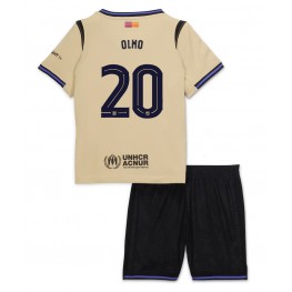 Barcelona Dani Olmo #20 Uit tenue Kids 2025-26 Korte Mouw (+ Korte broeken)
