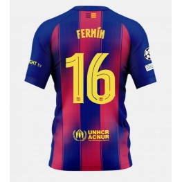 Barcelona Fermin Lopez #16 Thuis tenue 2025-26 Korte Mouw