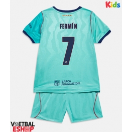 Barcelona Fermin Lopez #7 Derde tenue Kids 2026-27 Korte Mouw (+ Korte broeken)