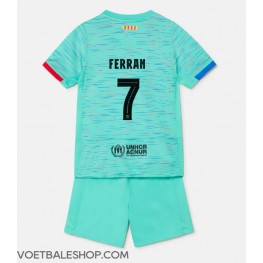 Barcelona Ferran Torres #7 Derde tenue Kids 2023-24 Korte Mouw (+ Korte broeken)