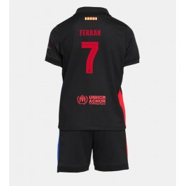 Barcelona Ferran Torres #7 Uit tenue Kids 2024-25 Korte Mouw (+ Korte broeken)